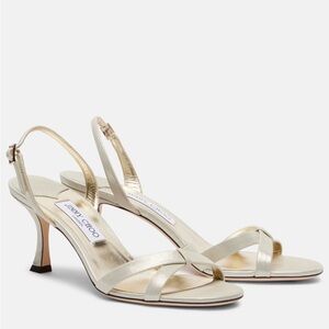 Jimmy Choo Wedding Metallic Gold Strappy Heels